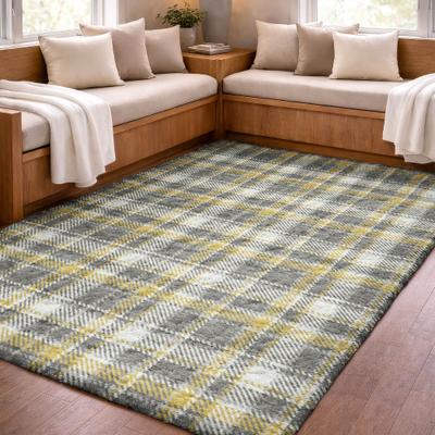 Addison Rugs Premium Washable Super Soft Plaid Huntington Dream Shag Rug