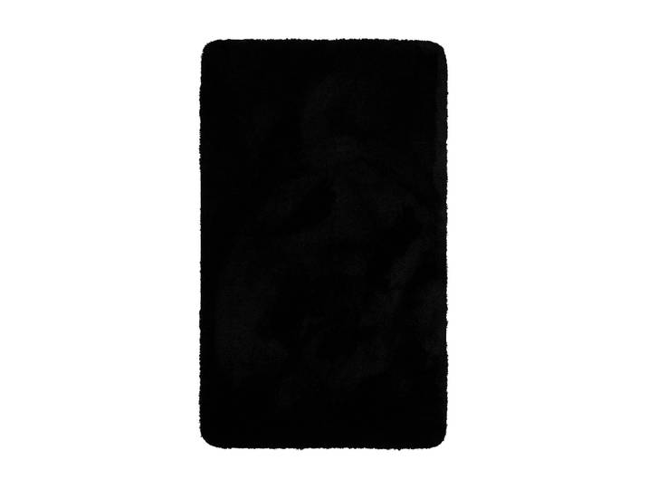 Tapis de bain doux noir uni 70x120