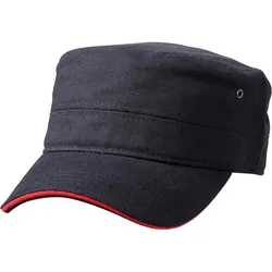Myrtle Beach Unisex Military Sandwich Kappe Abenteuer Cap MB6555 black/red one size