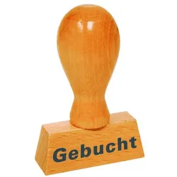 Colop Textstempel »Gebucht« braun, 4x6.5x1.5 cm