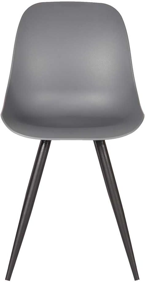 Pharao24.de Kunststoff Küchenstuhl in Anthrazit Skandi Design (2er Set)