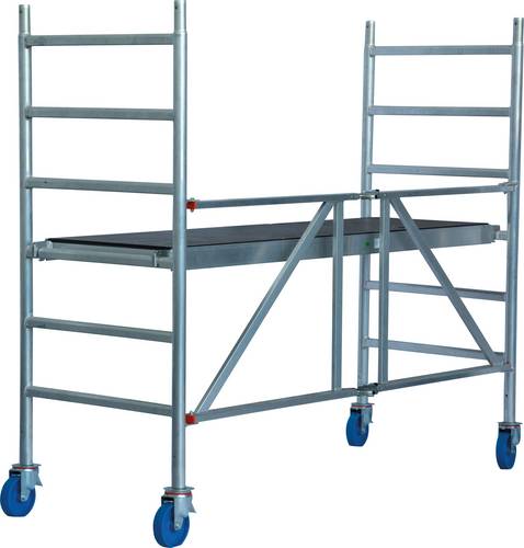 Krause 720009 STABILO Professional Aluminium Gerüst fahrbar Arbeitshöhe (max.): 3m Silber 49.4kg