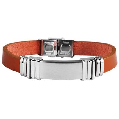 Armreif ADELIA´S "Armband – Armreif aus Leder 21,5 cm", braun, Armbänder, Damen, 22cm, Leder, Armreif, Zum Verschenken – ideal zum Valentinstag