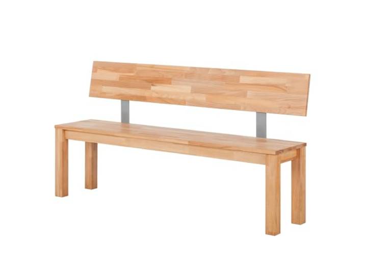 home24 Sitzbank Massivholz Braun Buche geölt, Leinöl, natürliches Design, Küche, Bar, Breite 160 cm