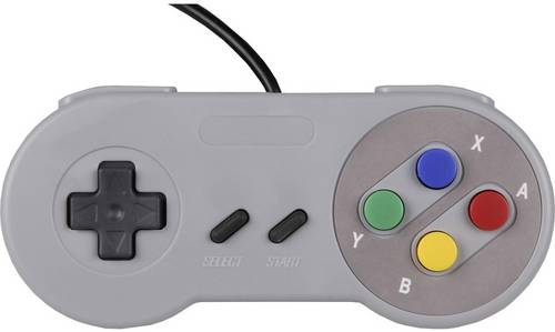 Joy-it Gamepad SNES Design Gamepad Raspberry Pi, Universal Grau