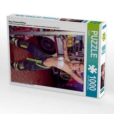 CALVENDO Puzzle Sexy Feuerwehrfrau | 1000 Teile Lege-Größe 64x48cm Foto-Puzzle für glückliche Stunden