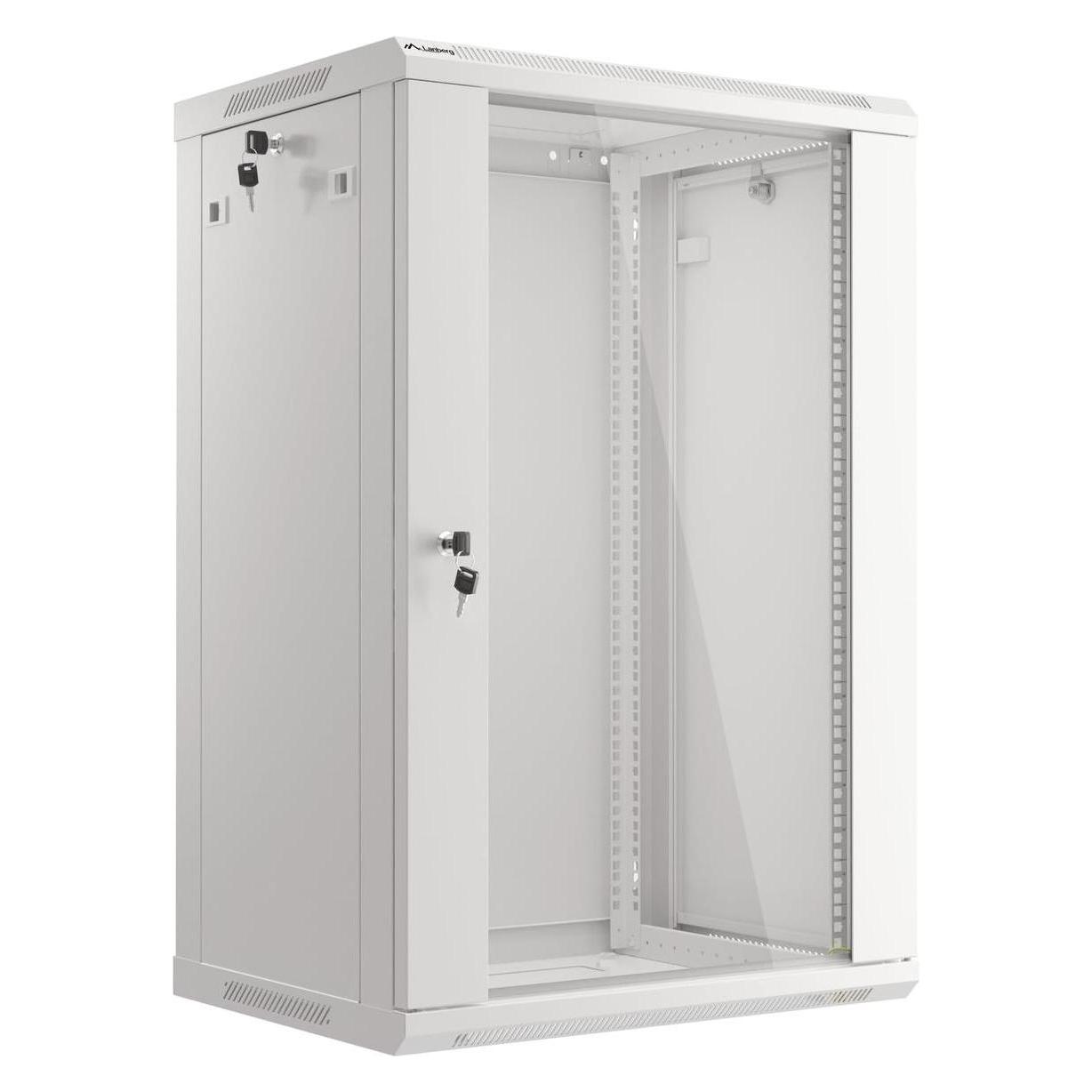 Lanberg Wand- Rack 19 " 18U 600X450mm grau (18 HE, 19 Zoll Rack) (WF01-6418-10S)