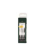 FABER-CASTELL PITT artist Set Tuschestift und Fineliner permanent Schwarz Pigmenttinte (167100)