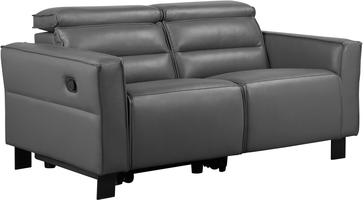 Notio Living Carpari 2-Zitsbank met relaxfunctie - Grijs PU
