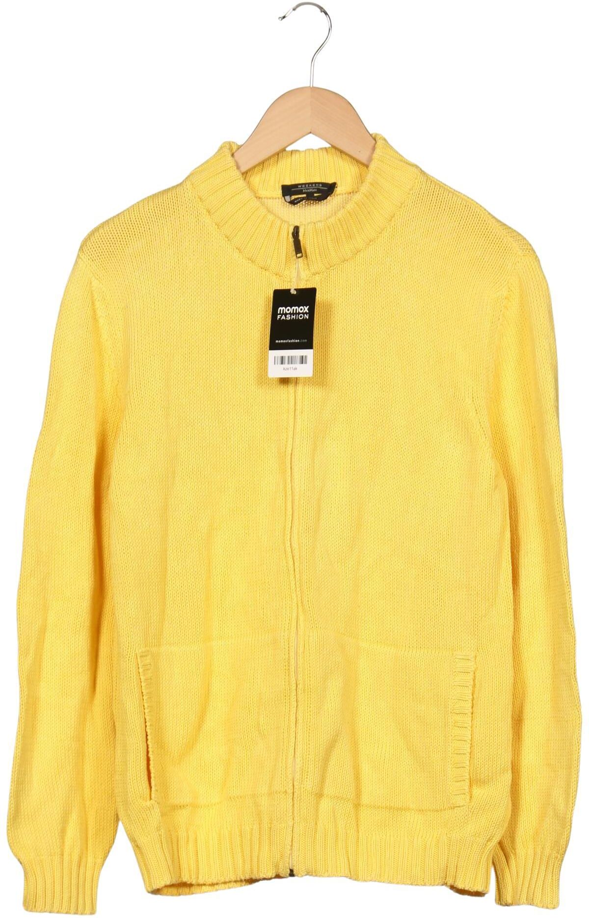 Weekend Max Mara Damen Strickjacke, Gelb, Gr. L, Baumwolle - Second Hand