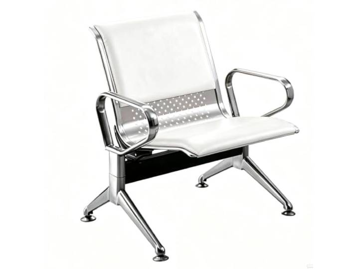 YPIOUREN Stühle Esszimmer, Wartestuhl, Sillas para Sala de Reuniones Unterstützt Bis Zu 200 Kg, Verfügt Über Eine Bequeme Rückenlehne und Armlehnen(White)
