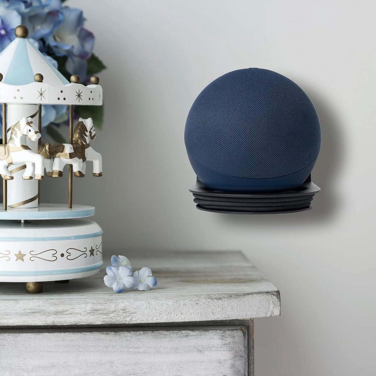 Universele Wandhouder voor Smart Speaker met Kabelmanagement voor Dot 4, Dot 5 en Homepod Mini - Zwart