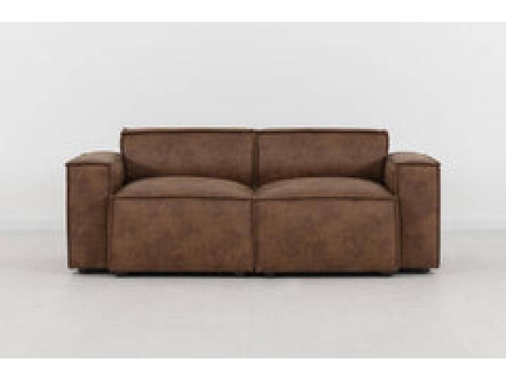 Zweisitzer-Sofa Model 03, Kastanienbraun