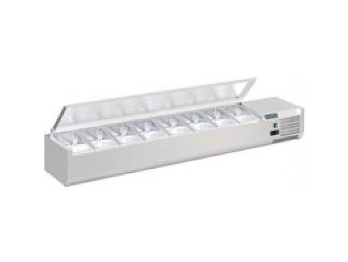 Saladette réfrigérée 8 x GN 1/4 (P)100 mm à poser avec couvercle 120 W 220 V - MONO