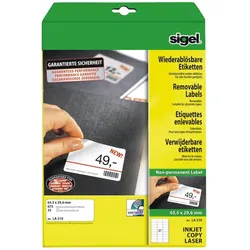 Sigel, Etiketten, Etiketten