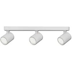 ISOLED Wand- und Deckenleuchte GU10 Triple, 3-flammig, IP20, schwenkbar, exkl. Leuchtmittel, Aluminium, Weiß matt ISO-114100