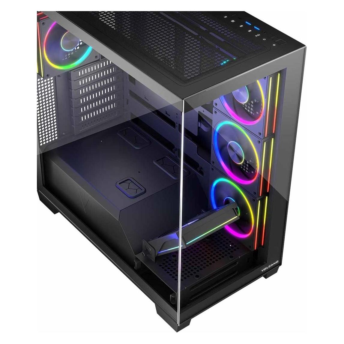 Modecom Computergehäuse VOLCANO STELLAR ARGB MIDI 5F (ATX, mATX, Mini-ITX) (AT-STELLAR-5F-ARGB-10)