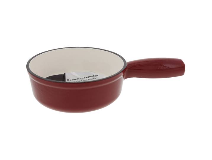 Gusseisen-Caquelon Nouvel rot/weiss Gusseisen D 16 cm 0.8 l
