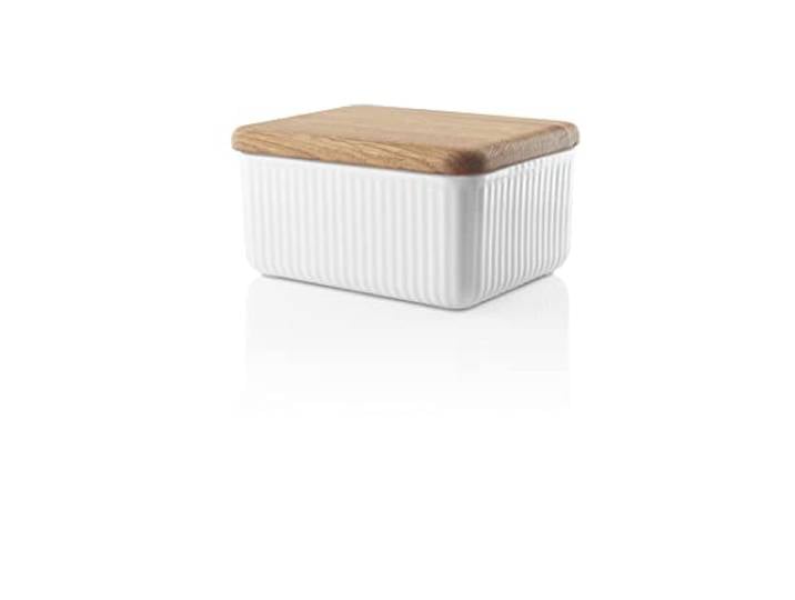 EVA SOLO M198302 Beurre Dish avec Couvercle en chêne Legio Nova\, Blanc\, m