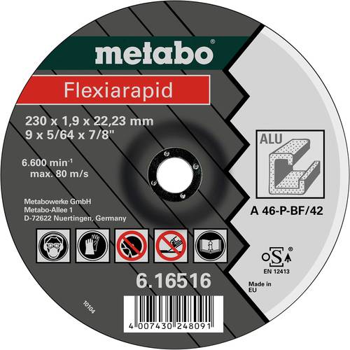 Metabo 616513000 Trennscheibe gerade 125mm 25 St. Aluminium, NE-Metalle, Kupfer, Messing, Bronze