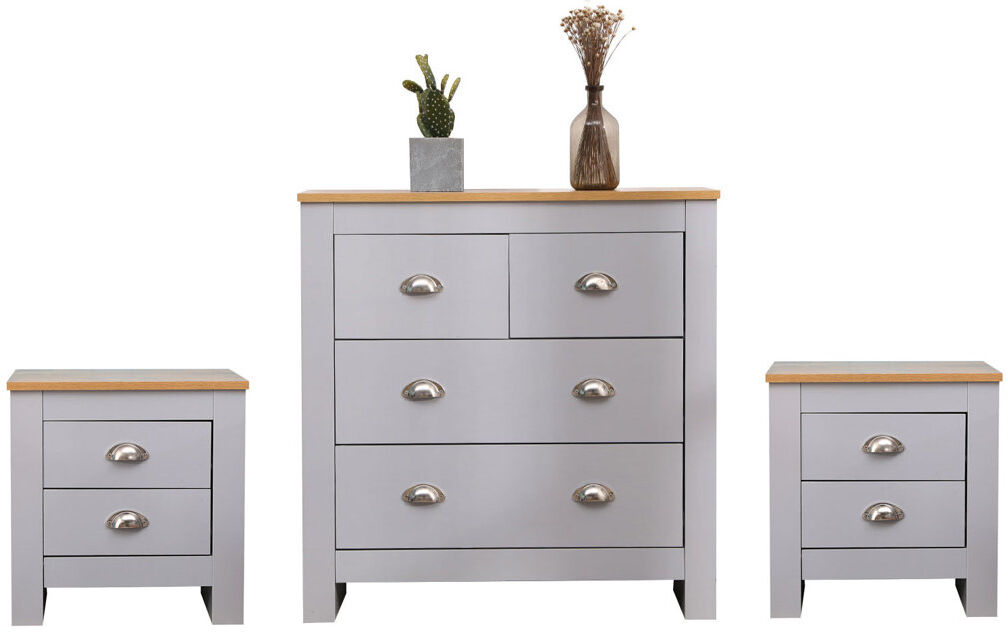 Brambly Cottage Beartree 3 Piece Bedroom Set Gray