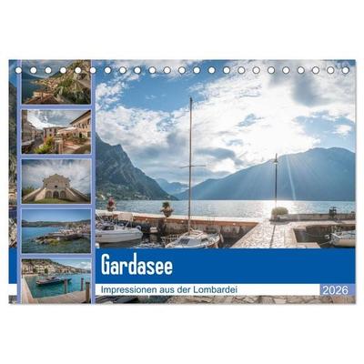 Gardasee - Impressionen aus der Lombardei (Tischkalender 2026 DIN A5 quer), CALVENDO Monatskalender