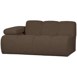 Modulsofa Mojo Bouclé, modern und flexibel, braun, 1,5-Sitzer mit Armlehne links