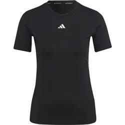 ADIDAS Damen Shirt Techfit Training, Größe L in Schwarz Schwarz