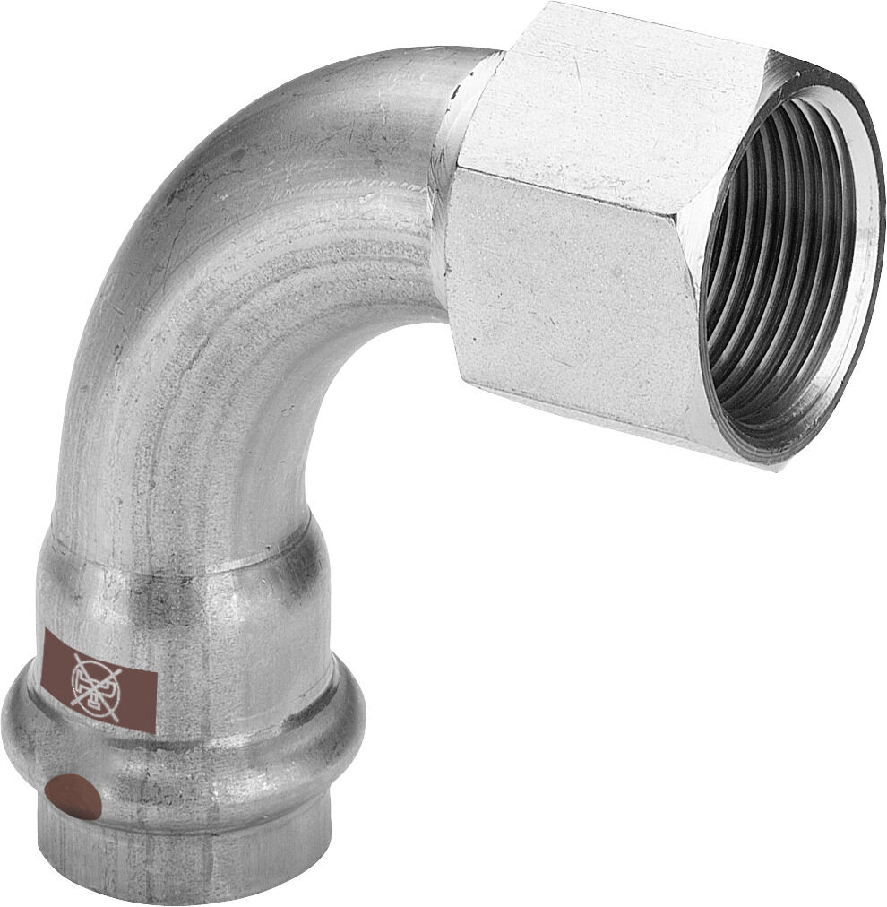 Viega Temponox Coudes 812515 18 mm x Rp 2000 / 801 , 90 degrés, acier, antirouille, filetage Rp, SC-Contur