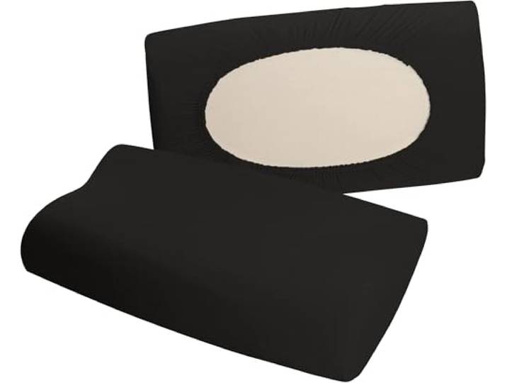 Erwin Müller Nackenstützkissen-Spannbezug Freising Multi-Stretch Single-Jersey schwarz Größe 40x80 cm