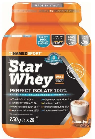 Named Sport Star Whey Isolate Mokaccino Cream Integratore di Proteine Isolate del Siero del Latte 750 g