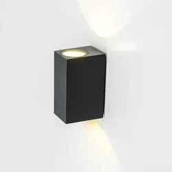 EVN 2-flammige LED Wandaußenleuchte eckig anthrazit IP54 warmweißes Licht