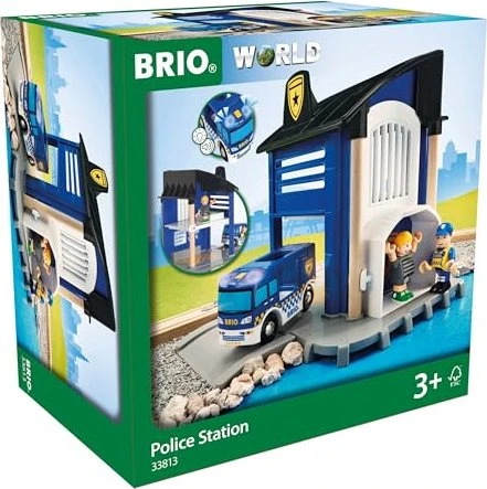 Ravensburger World Polizeistation mit Einsatzfahrzeug (blau/schwarz)