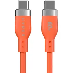 Targus HyperJuice Flex Ladekabel 60W USB-C auf USB-C 1,5m orange