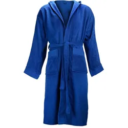 The One Towelling Unisex Bathrobe Hooded Bademantel T1-BH navy blue L/XL