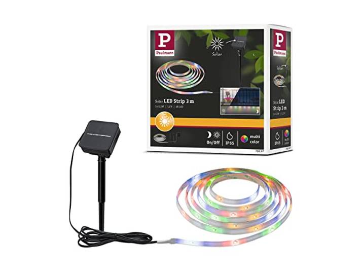 Paulmann Solar LED Stripe 3m RGBY mit Dämmerungssensor schwarz