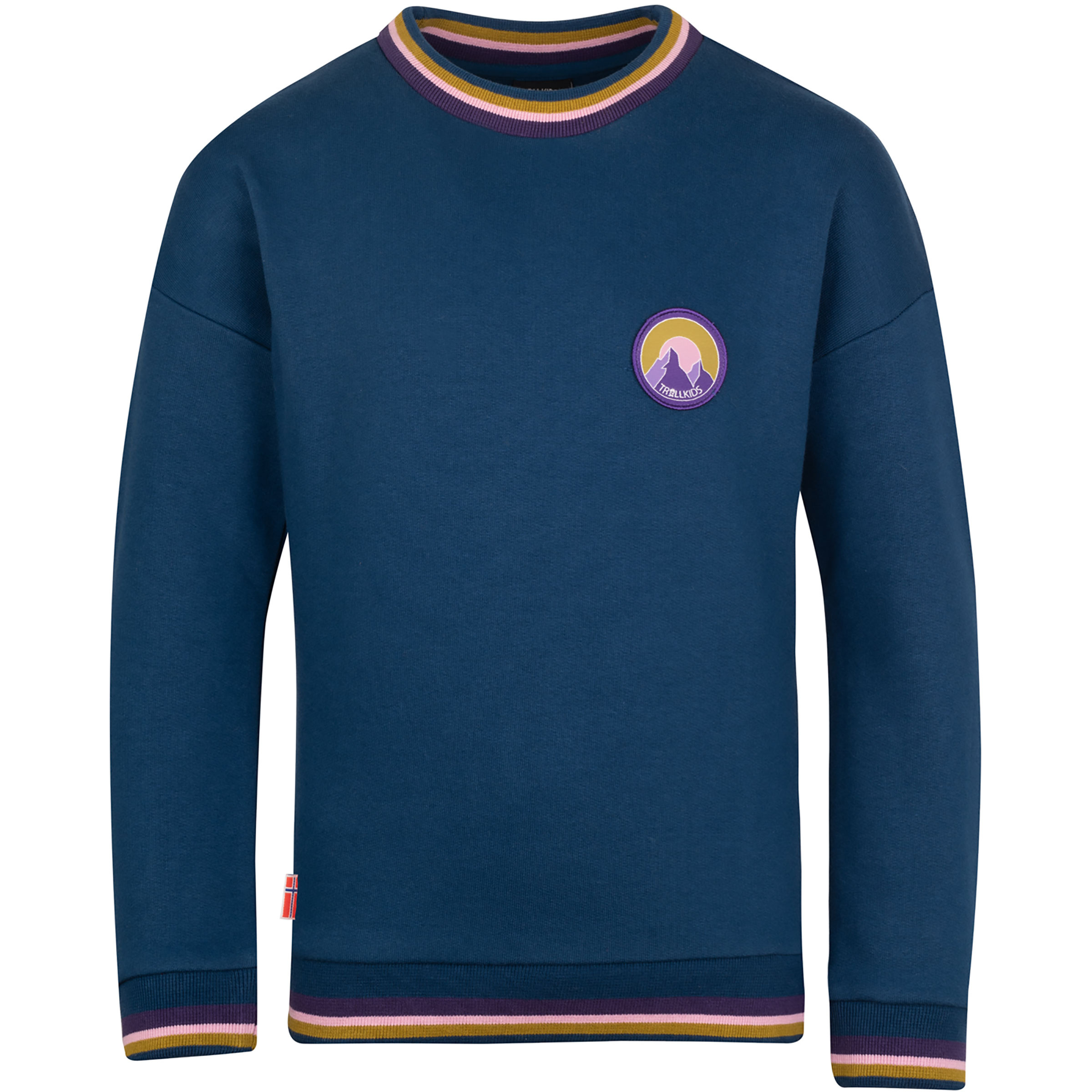Trollkids Senja Kinder Pullover blau Größe 164 Lifestyle Widerstandsfähig