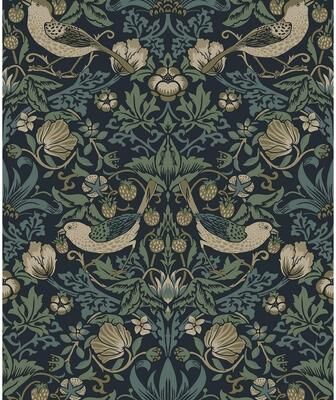 NextWall Strawberry Garden Peel and Stick Wallpaper