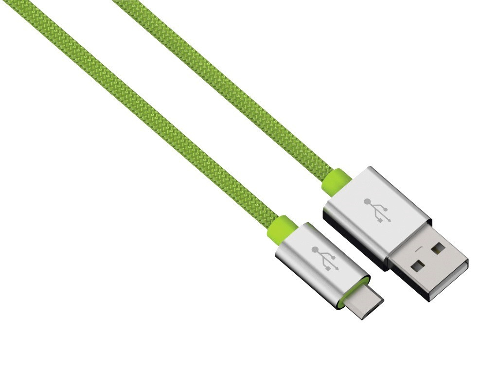 Hama Color Line Micro-USB oplaad- en datakabel, aluminium, groen, 0,5 meter