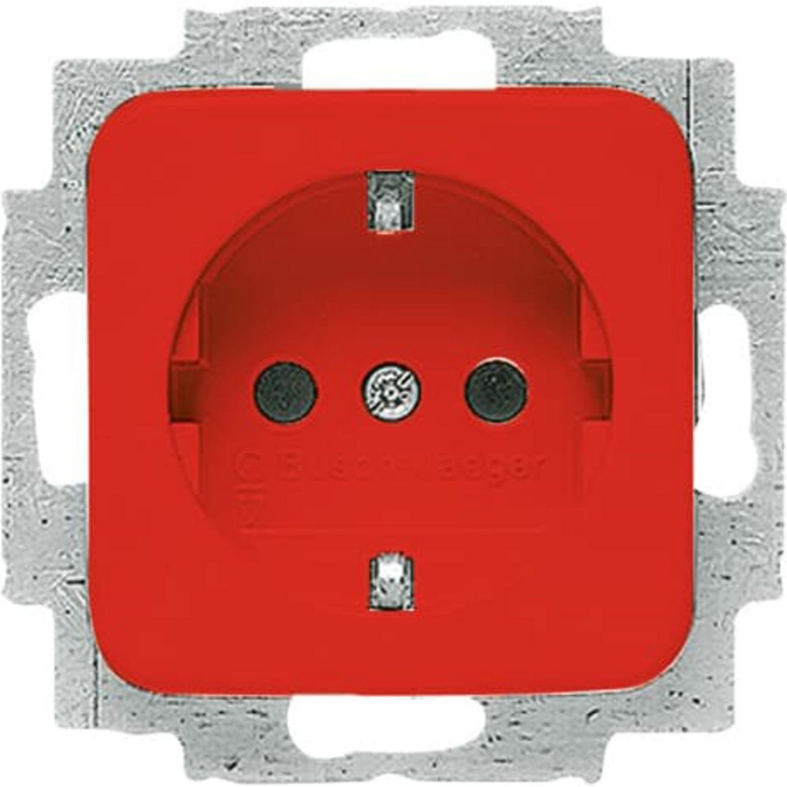 Busch-Jaeger BJ Schuko stopcontact 20 EUC-217-101 Rood RAL3020 SI/Reflex