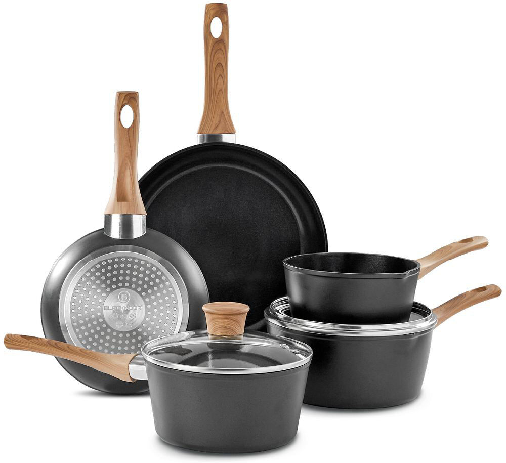 Blackmoor 7 - Piece Cookware Set Black 7