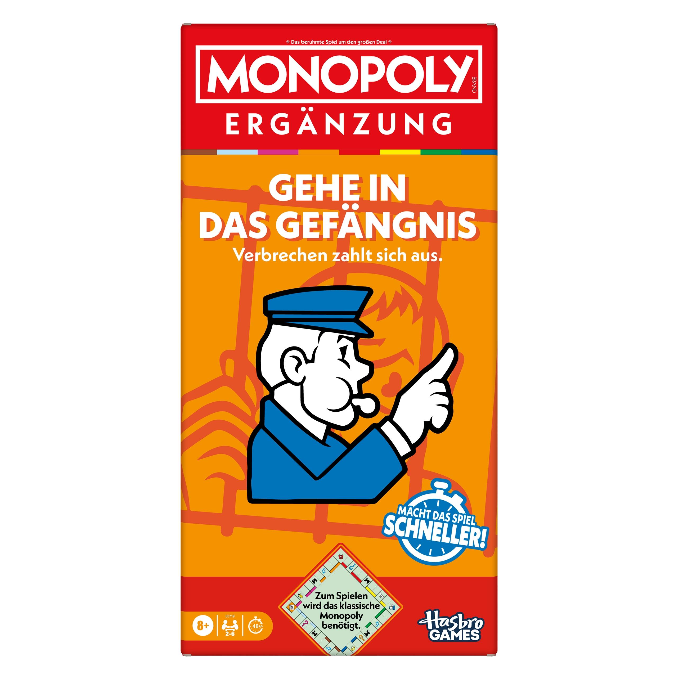 Hasbro Gaming Monopoly Go To Jail (Deutsch, 2 - 6 Spieler) (G0719100)
