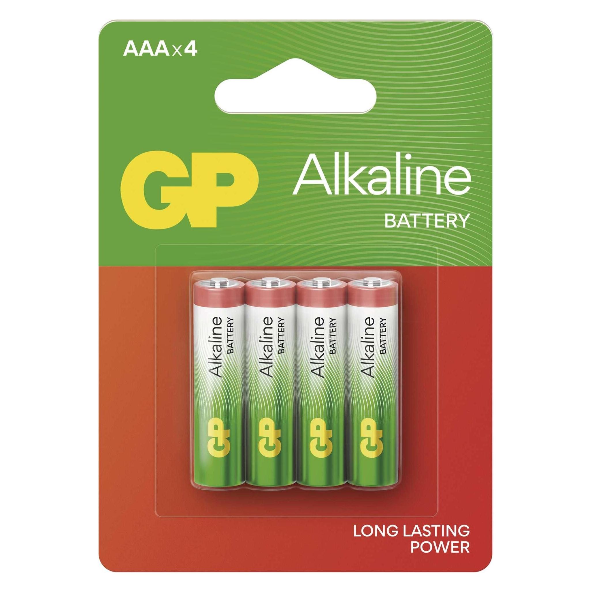 GP Batteries 4 GP Batterien Long Lasting Power Mignon AAA 1,5 V (4 Stk., AAA) (GPALK24A763C4)