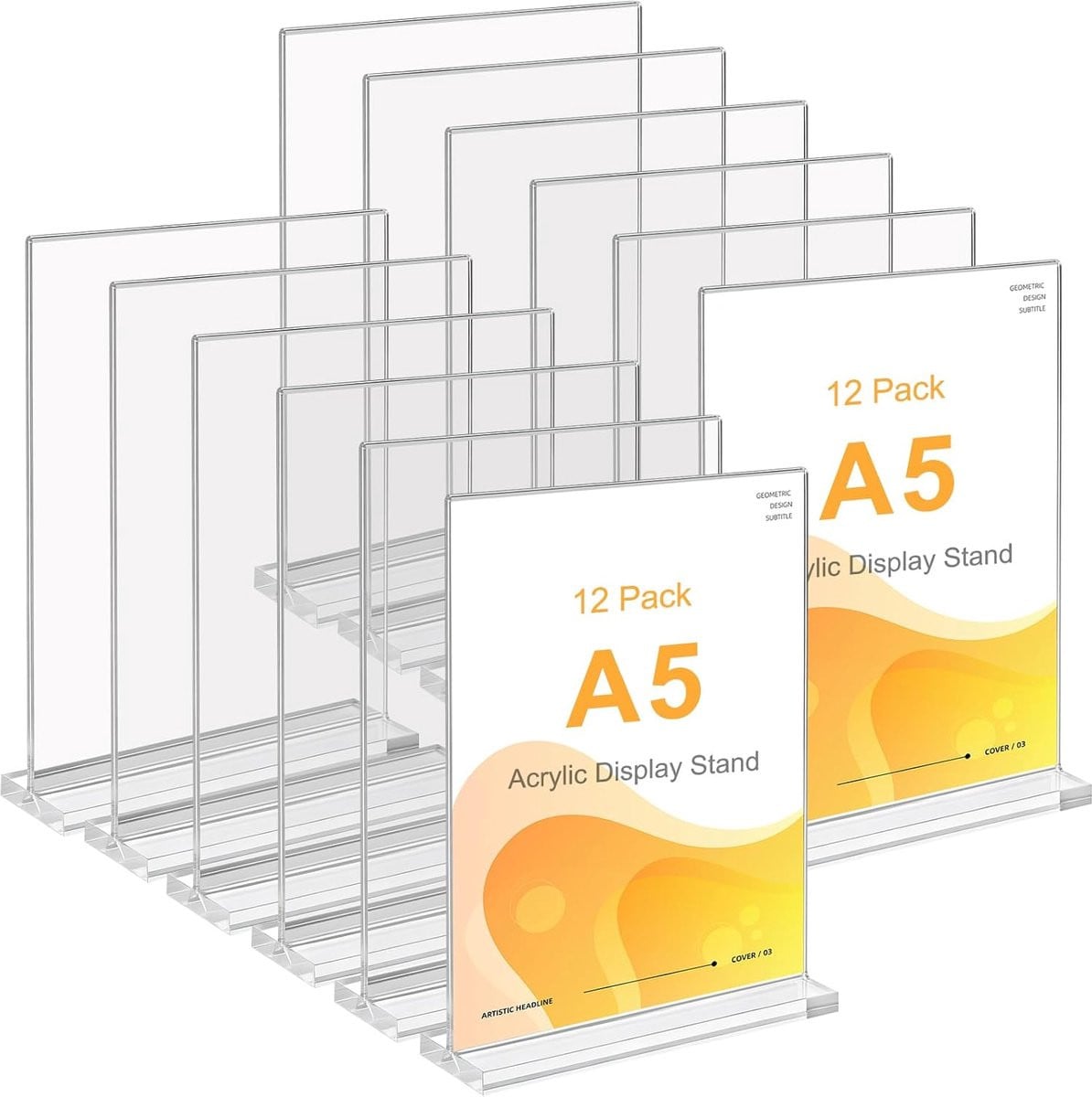 Acryl Tekenhouder Displaystandaard Perspex Dubbelzijdig Zichtbaar A5 Transparant