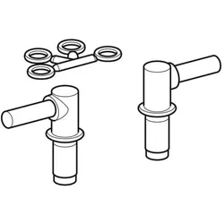 Geberit Scharnier-Set 597110000 abnehmbar, verchromt, für WC-Sitz