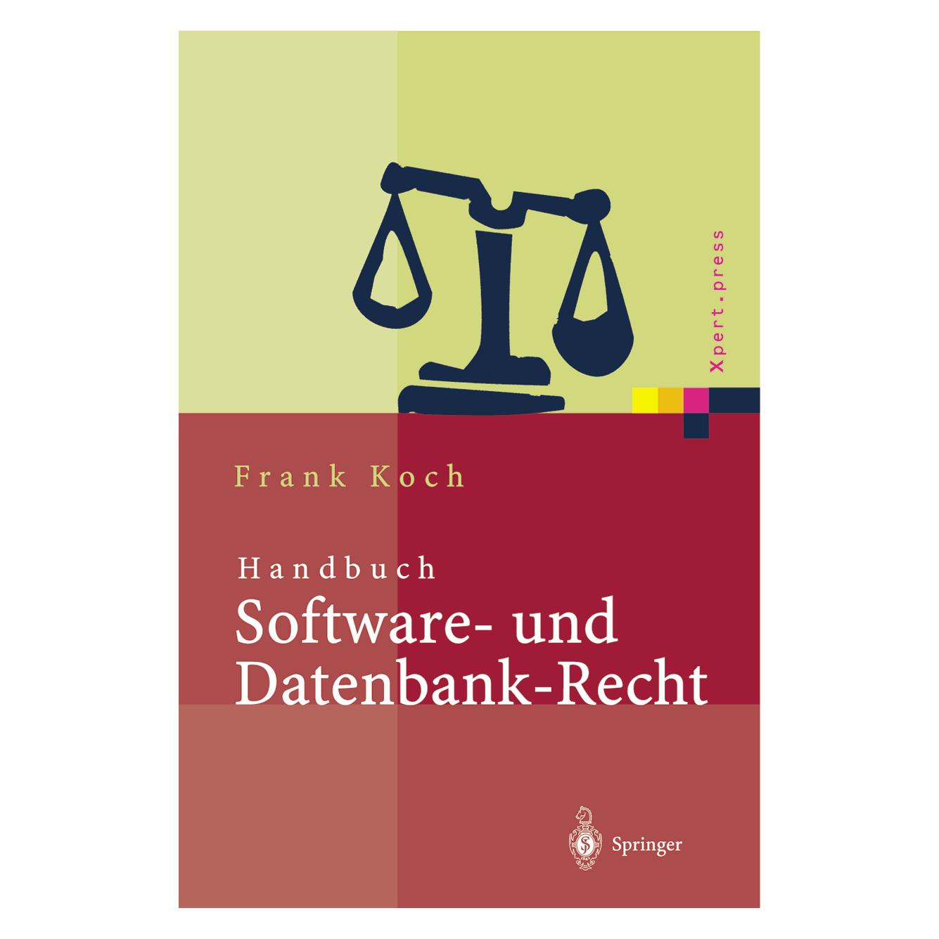 Springer Handbuch Software- und Datenbank-Recht (Deutsch, Softcover, Frank Koch) (7459111)