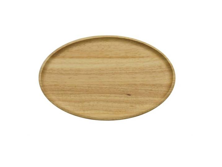 Tablett Continenta Natur Gummibaum Oval B 36 T 25 cm