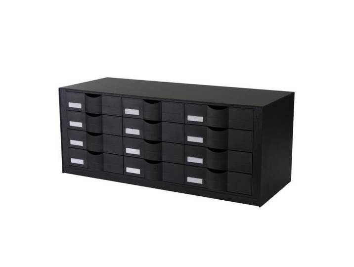 Meuble de bureau à tiroirs Modulable et superposable - Fast Paper - Noir