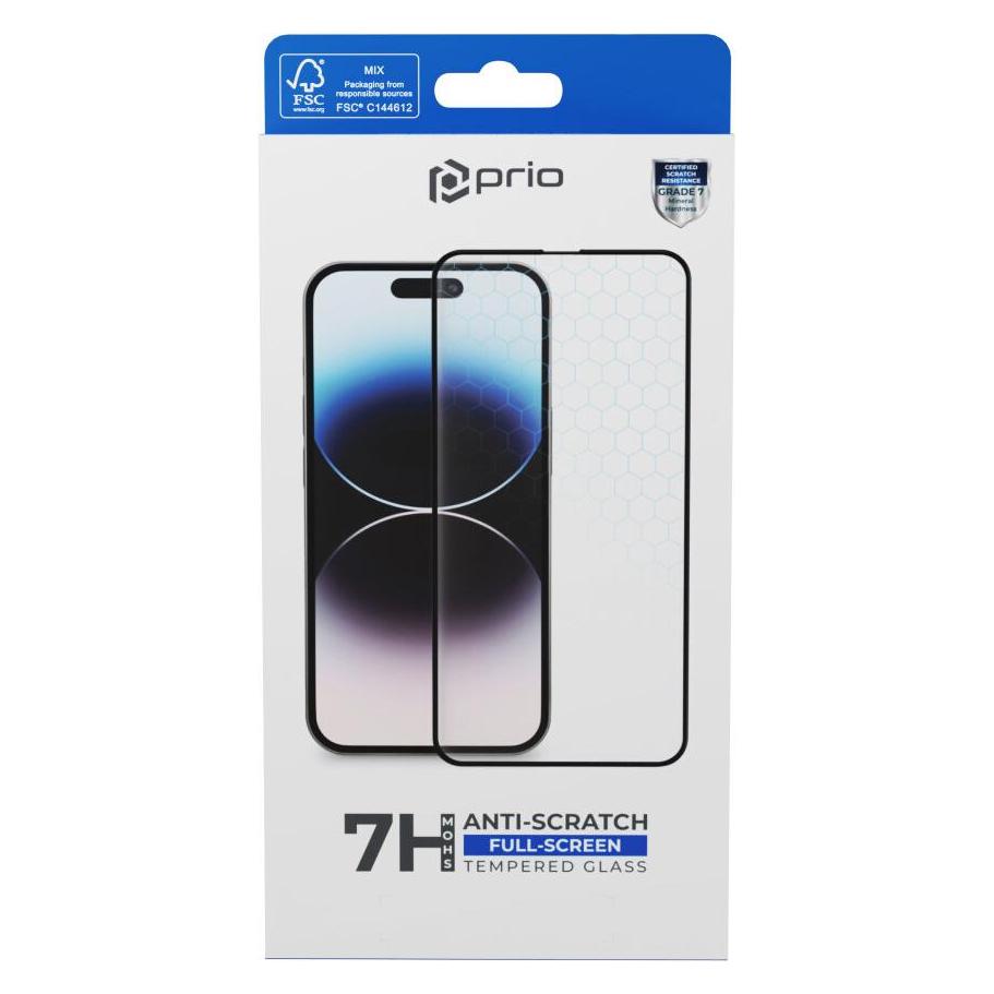 prio 3D Anti-Scratch Displayschutzglas für 15 Plus (6,7 Zoll) schwarz (Apple iPhone 15 Plus) (PSG-2002)