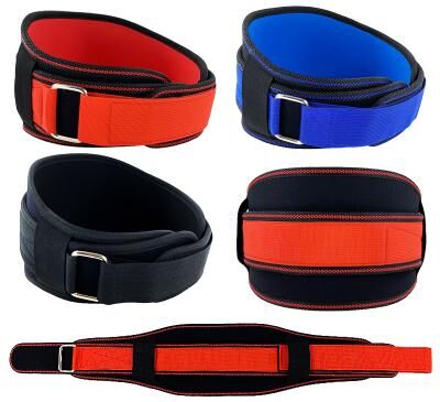 Friendly Fresh Finds Breathable Fitness Waist Belt For Men Adjustable Strap For Weightlifting And Outdoor Sports blue l